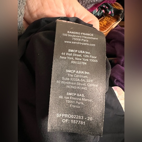 Sandro Black Stitched Ruched Gathered Midi Dress xs - Picture 4 of 5